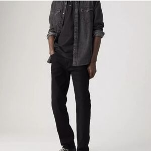 Levis Jeans Black Denim 502 33 x 32